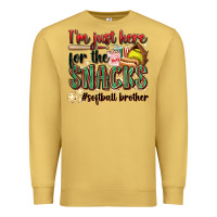 Antique Gold i'm just here for the snacks #softball brother Premium Sweatshirt - Zillion Design Studio