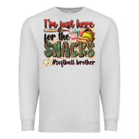 Dove Grey i'm just here for the snacks #softball brother Premium Sweatshirt - Zillion Design Studio