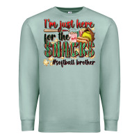 Seafoam i'm just here for the snacks #softball brother Premium Sweatshirt - Zillion Design Studio