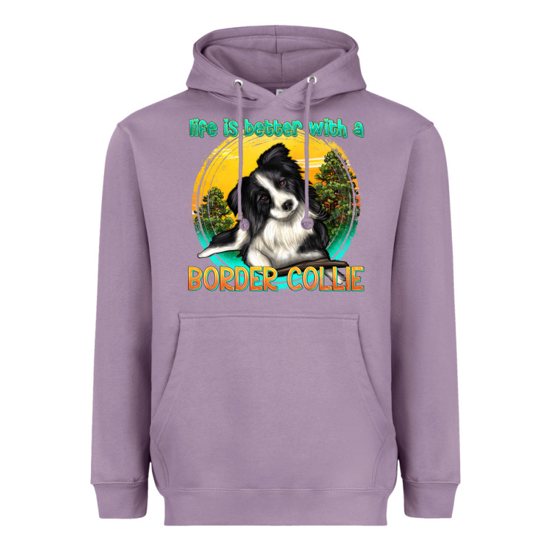 Life Is Better With A Border Collie Heavyweight Hoodie by texasbilliewilder | Teevron
