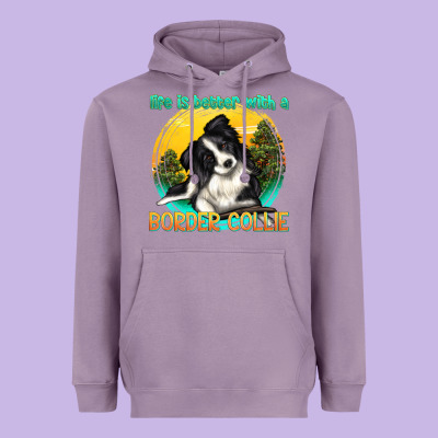 Heavyweight Hoodie life is better with a border collie