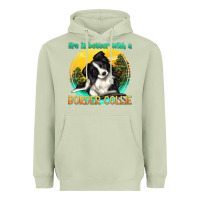Matcha life is better with a border collie Heavyweight Hoodie - texasbilliewilder