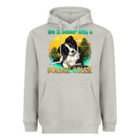 Moon Dust life is better with a border collie Heavyweight Hoodie - texasbilliewilder