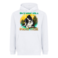 White life is better with a border collie Heavyweight Hoodie - texasbilliewilder