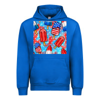Cobalt 4th of july popsicle seamless pattern Urban Hoodie - BundleAndBundleShop