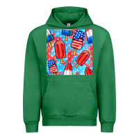 Emerald 4th of july popsicle seamless pattern Urban Hoodie - BundleAndBundleShop