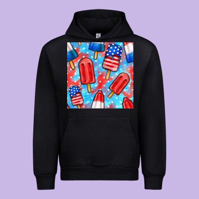 4th Of July Popsicle Seamless Pattern Urban Hoodie Designed By Bundleandbundleshop