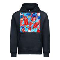 Navy 4th of july popsicle seamless pattern Urban Hoodie - BundleAndBundleShop