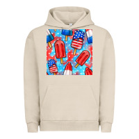 Pigment French Oak 4th of july popsicle seamless pattern Urban Hoodie - BundleAndBundleShop