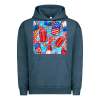 Pigment Midnight Navy 4th of july popsicle seamless pattern Urban Hoodie - BundleAndBundleShop