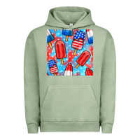 Pigment Oil Green 4th of july popsicle seamless pattern Urban Hoodie - BundleAndBundleShop