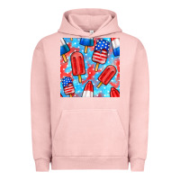 Pigment Salmon 4th of july popsicle seamless pattern Urban Hoodie - BundleAndBundleShop