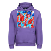 Tulip 4th of july popsicle seamless pattern Urban Hoodie - BundleAndBundleShop