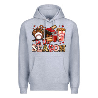 Heather Grey tis the season baseball Premium Hoodie - Jasminsmagicworld