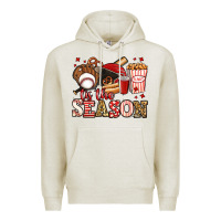 Oatmeal Heather tis the season baseball Premium Hoodie - Jasminsmagicworld