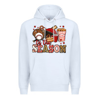 White tis the season baseball Premium Hoodie - Jasminsmagicworld
