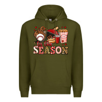 Army Green tis the season baseball Premium Hoodie - Jasminsmagicworld