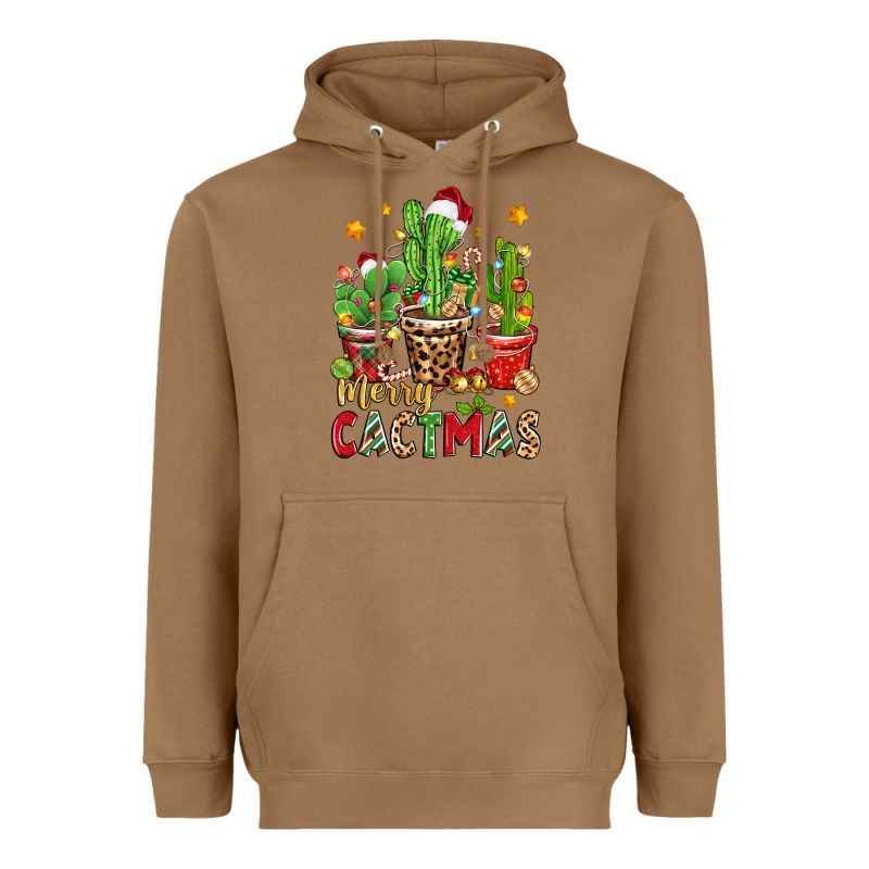 Christmas Cactus Merry Cactmas Heavyweight Hoodie by Zillion Design Studio | Teevron