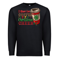 Black i run on coffee and christmas cheer Premium Sweatshirt - RanaPortraitStore
