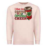 Pale Pink i run on coffee and christmas cheer Premium Sweatshirt - RanaPortraitStore