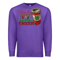Purple i run on coffee and christmas cheer Premium Sweatshirt - RanaPortraitStore