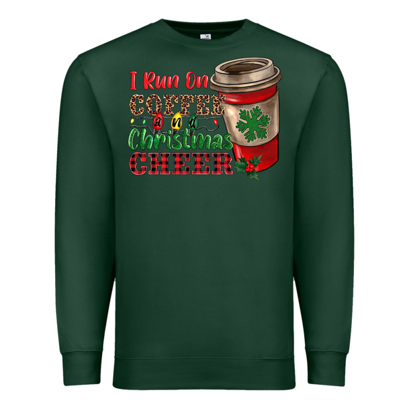 I Run On Coffee And Christmas Cheer Premium Sweatshirt by RanaPortraitStore | Teevron