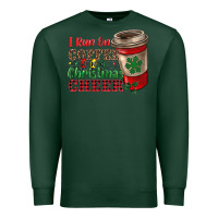Sports Green i run on coffee and christmas cheer Premium Sweatshirt - RanaPortraitStore