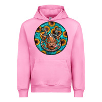 Fuchsia Pink horseshoe circle Urban Hoodie - JahusDesignShop