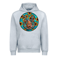 Heather Grey horseshoe circle Urban Hoodie - JahusDesignShop