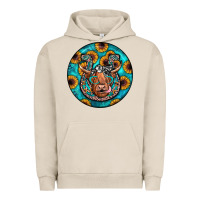Pigment French Oak horseshoe circle Urban Hoodie - JahusDesignShop