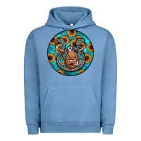 Pigment Pebble Blue horseshoe circle Urban Hoodie - JahusDesignShop