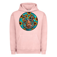 Pigment Salmon horseshoe circle Urban Hoodie - JahusDesignShop