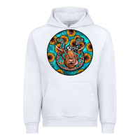 White horseshoe circle Urban Hoodie - JahusDesignShop