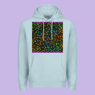 Halloween Witch Symbols Seamless Pattern Premium Hoodie Designed By Bundleandbundleshop
