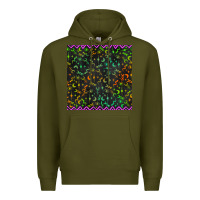 Army Green halloween witch symbols seamless pattern Premium Hoodie - BundleAndBundleShop