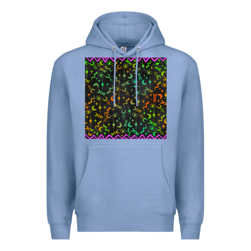 Halloween Witch Symbols Seamless Pattern Premium Hoodie by BundleAndBundleShop | Teevron