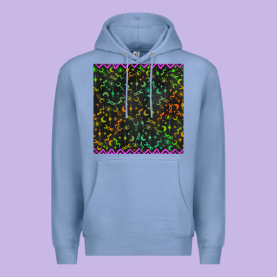 Halloween Witch Symbols Seamless Pattern Premium Hoodie Designed By Bundleandbundleshop