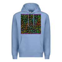 Colony Blue halloween witch symbols seamless pattern Premium Hoodie - BundleAndBundleShop