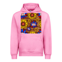 Fuchsia Pink usa sunflower seamless pattern Urban Hoodie - BundleAndBundleShop