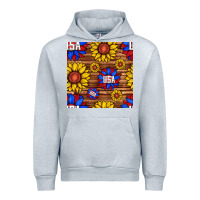 Heather Grey usa sunflower seamless pattern Urban Hoodie - BundleAndBundleShop
