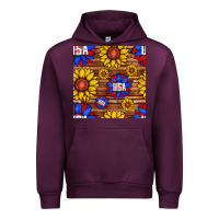 Mauve Wine usa sunflower seamless pattern Urban Hoodie - BundleAndBundleShop