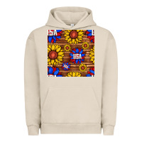 Pigment French Oak usa sunflower seamless pattern Urban Hoodie - BundleAndBundleShop
