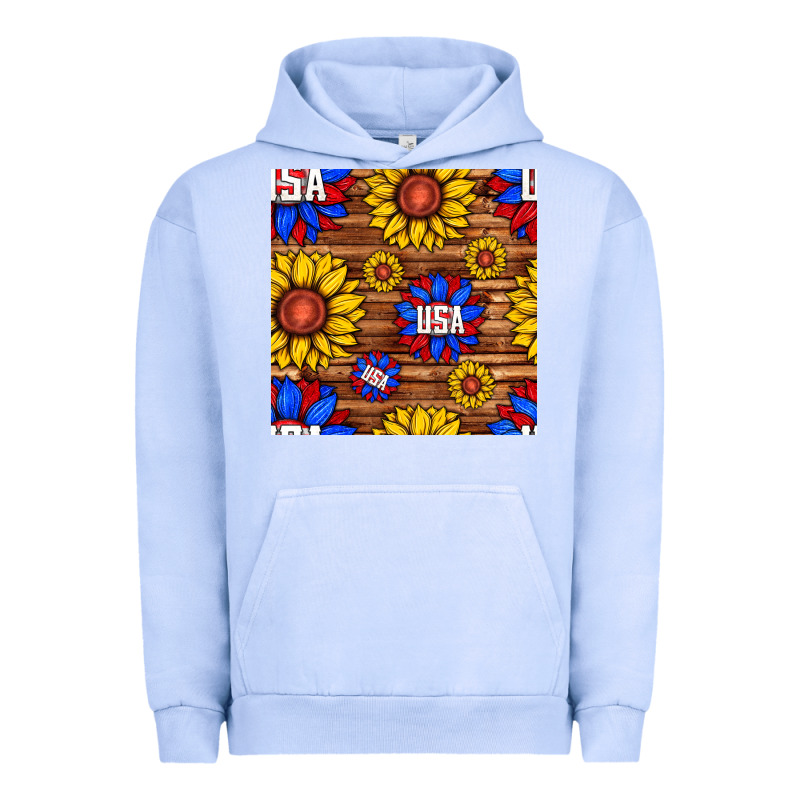 Usa Sunflower Seamless Pattern Urban Hoodie by BundleAndBundleShop | Teevron