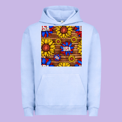 Usa Sunflower Seamless Pattern Urban Hoodie Designed By Bundleandbundleshop