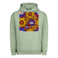 Pigment Oil Green usa sunflower seamless pattern Urban Hoodie - BundleAndBundleShop