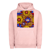 Pigment Salmon usa sunflower seamless pattern Urban Hoodie - BundleAndBundleShop