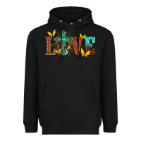 Black love with cross Heavyweight Hoodie - texasbilliewilder