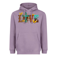 Lavender love with cross Heavyweight Hoodie - texasbilliewilder