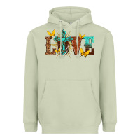 Matcha love with cross Heavyweight Hoodie - texasbilliewilder