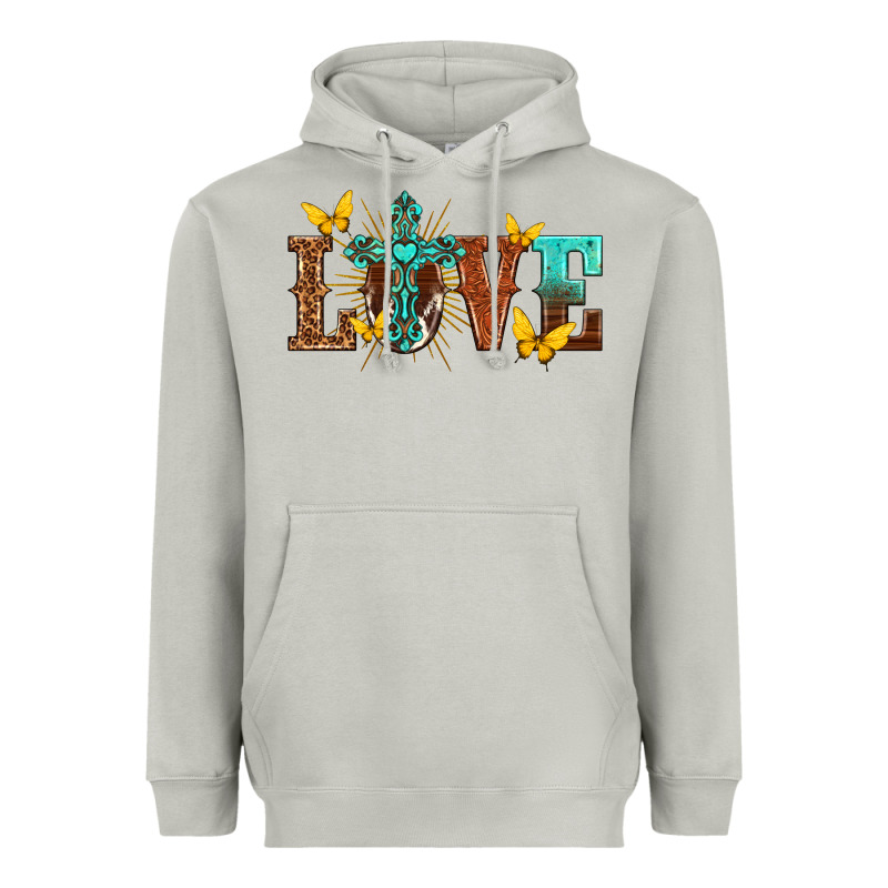 Love With Cross Heavyweight Hoodie by texasbilliewilder | Teevron